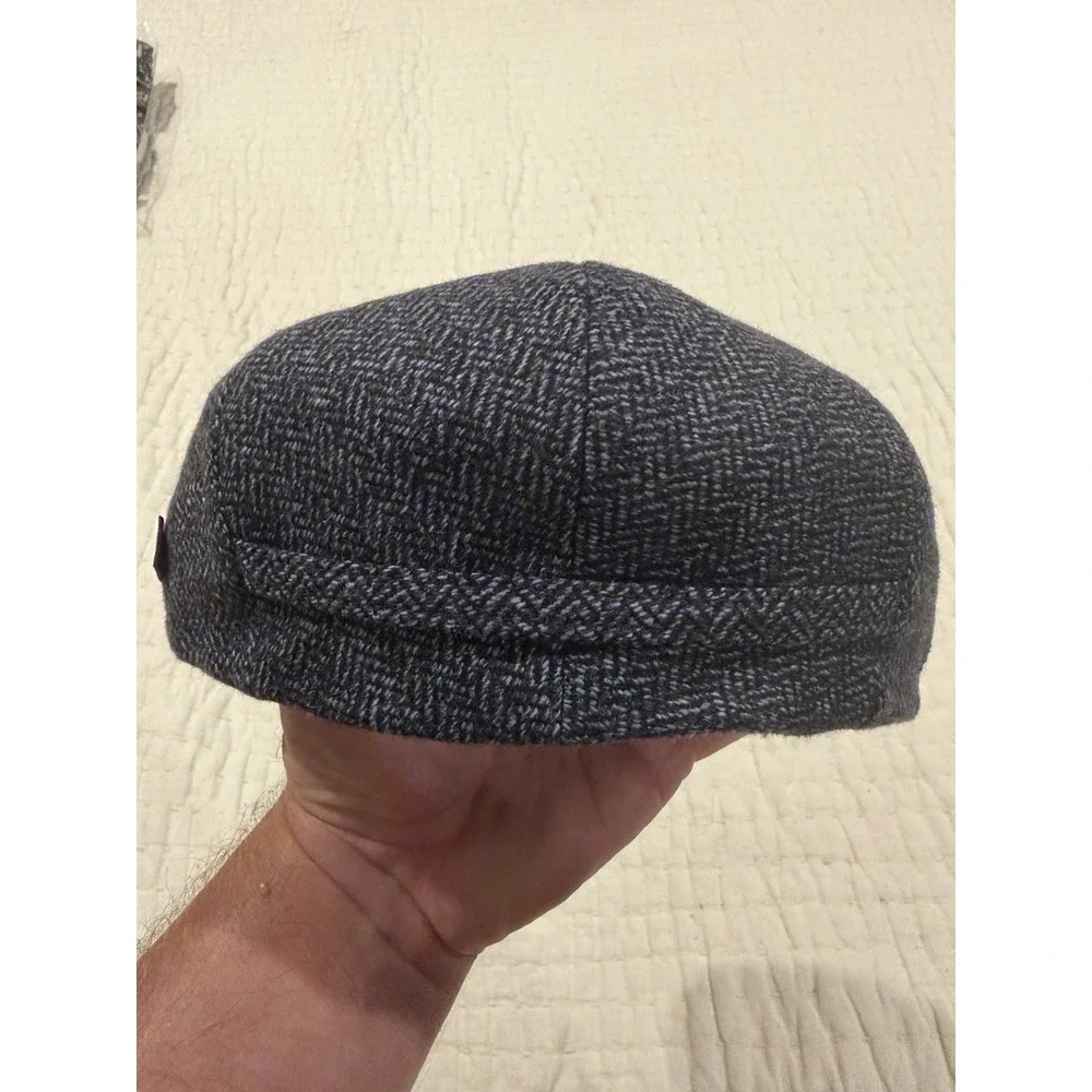 Mucros Weavers Workshop Irish tweed Hounds Tooth flat cap peaky size medium